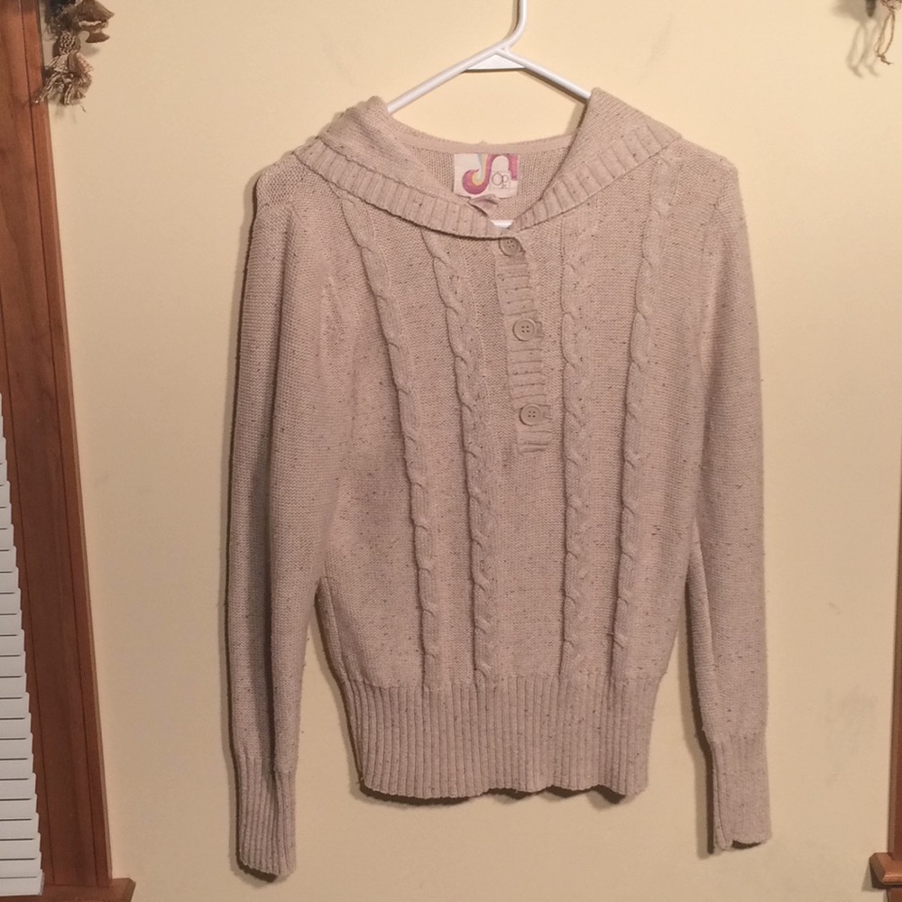 OP XL (15/17) Juniors Oatmeal Hooded Sweater